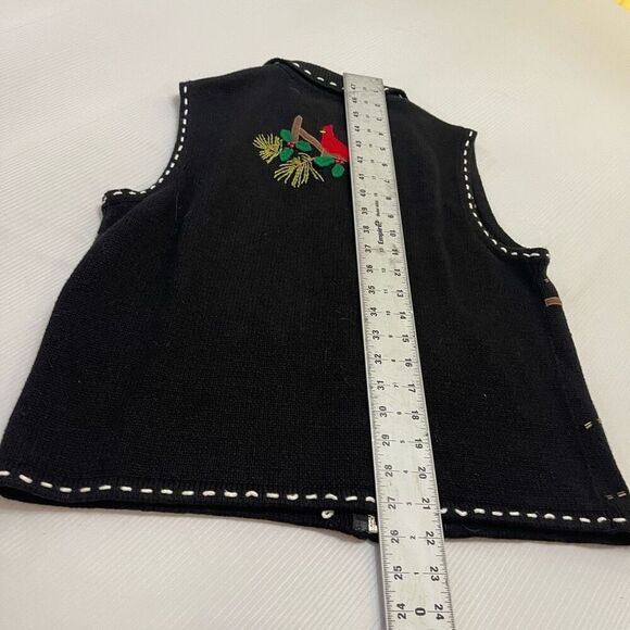 Designers Originals Studio Joy Christmas Cardinal Embellished Vest Size P/M - Picture 6 of 6